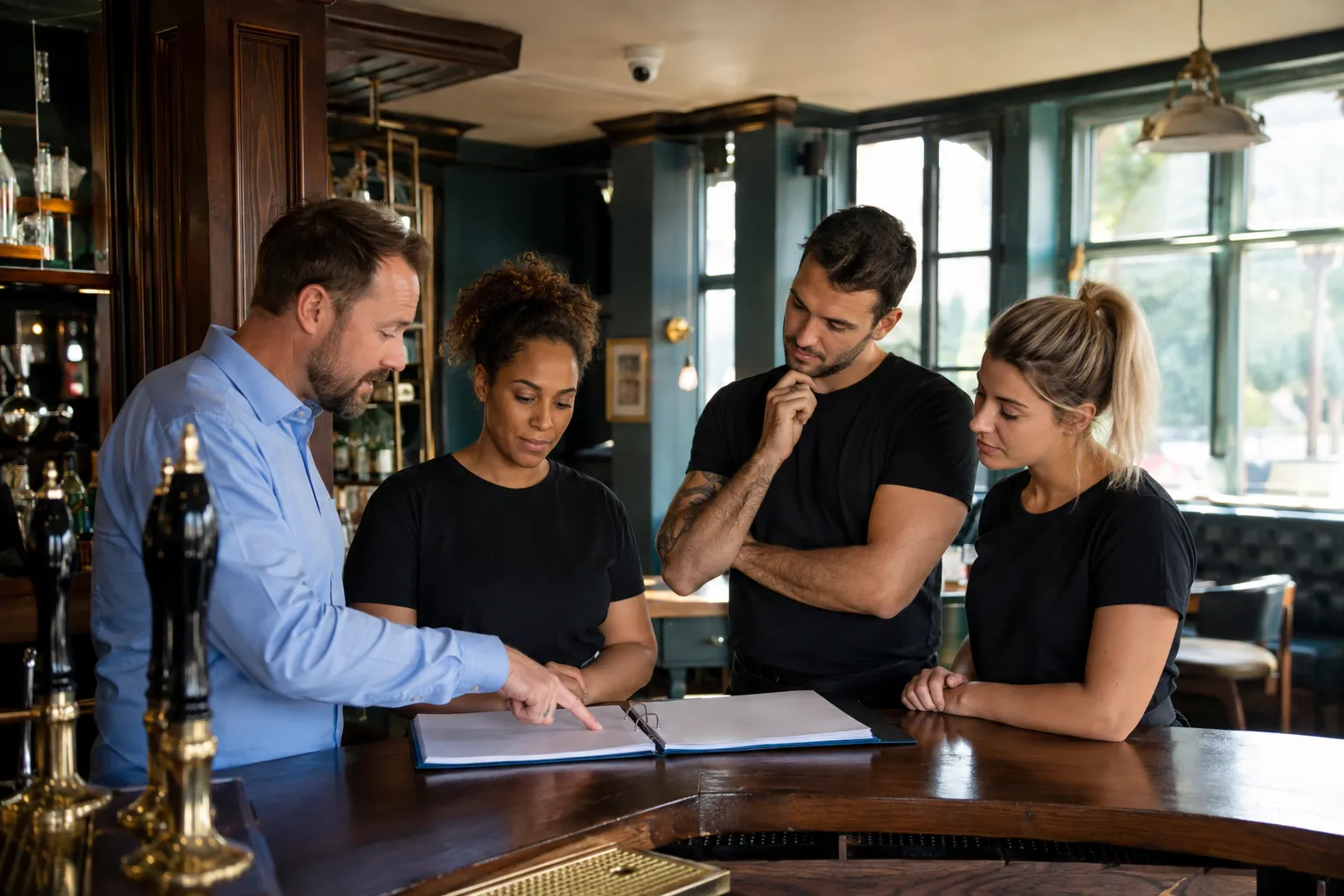 Staff training session at a licensed venue
